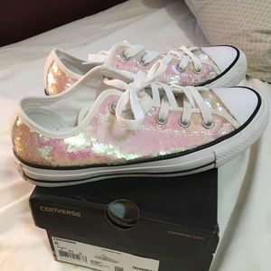 Iridescent sequin Converse